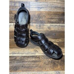 Clarks Men’s Brown Leather Fisherman Sandals – Size 11M